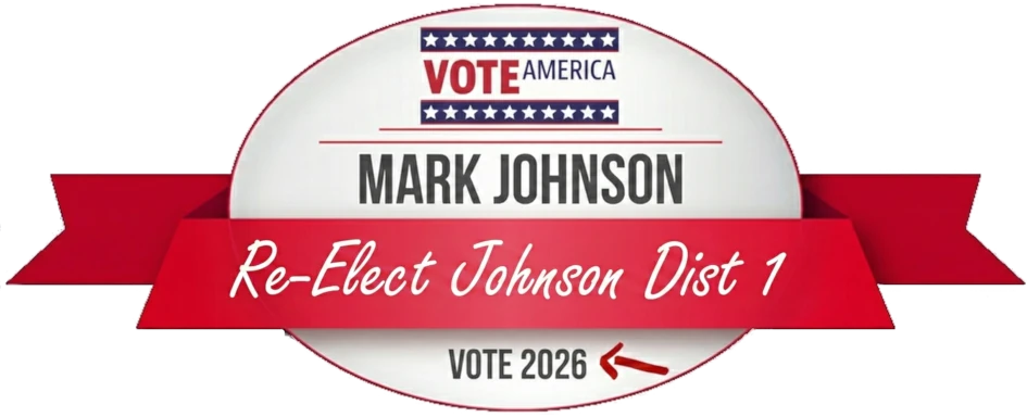 Re-Elect Johnson Dist 1 Logo